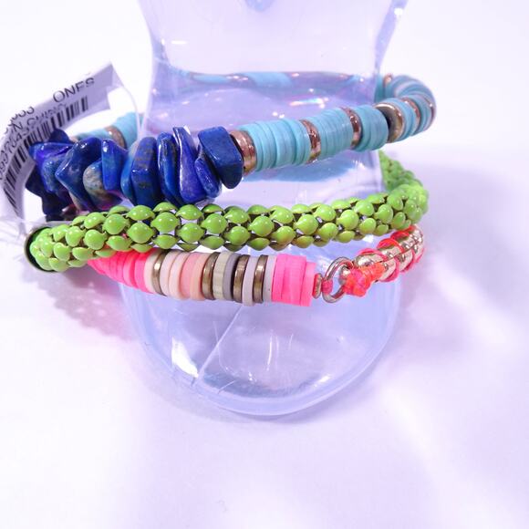 Banana Republic J.Crew Gap RAINBOW MULTI COLOR FRIENDSHIP BRACELET SET 3 PC NWT - Picture 2 of 7
